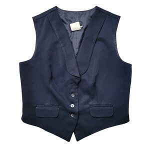 Panther 13/14 Black Vest Dark Academia School Girl Goth Layering Teacher Nerd